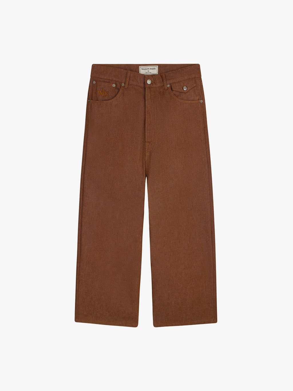 Le Pantalon Baggy En Denim Marron