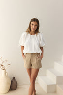 Le Luciani Biscuit Shorts - Beige - Women