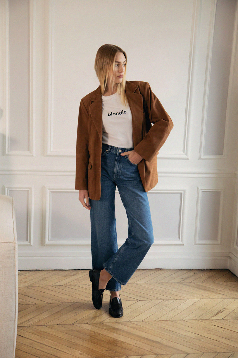 T-Shirt Le Thomas Blondie - Blanc Et Noir - Femme