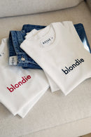 T-Shirt Le Thomas Blondie - Blanc Et Noir - Femme