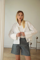 Le Uberto Denim Shorts - Blue Stripe