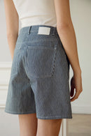 Le Uberto Denim Shorts - Blue Stripe