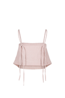 anja prêt à porter haut crop top rayé rose packshot dos
