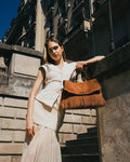 Bolso de mano Mick con flecos - Camel