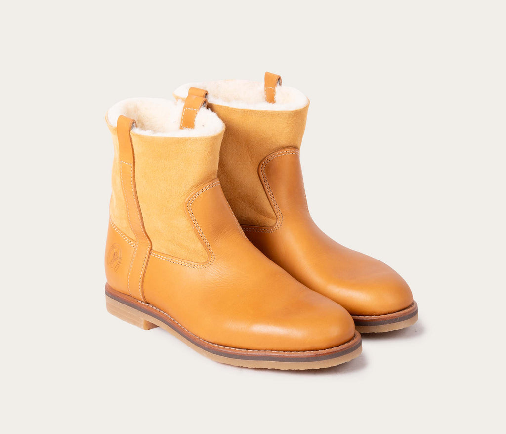 Stiefeletten Léo - Natur & Lammfell - Herren