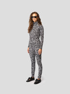 Legging Glue In de punto con leopardo negro y blanco