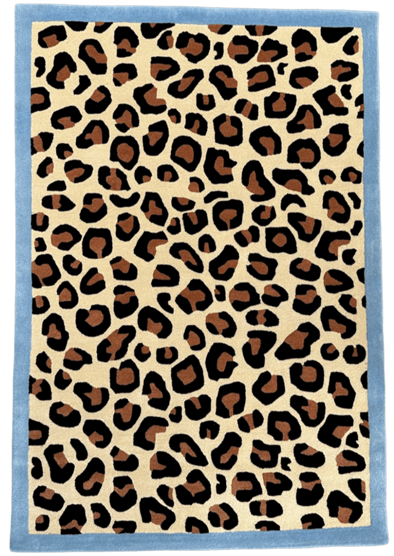 Blue Léopard - Tapis - Laine