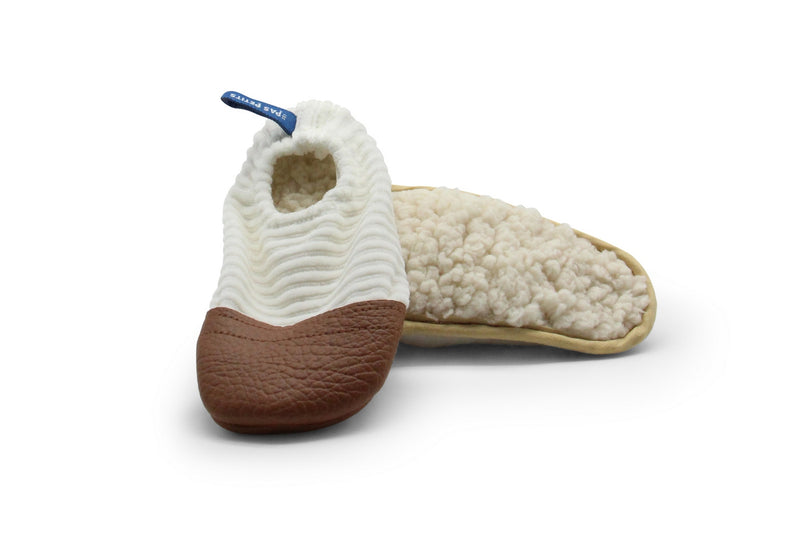 Les Petits Velours Ivoire - Chaussons Souples - Pour L'Intérieur
