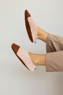 Les Petits Velours Rose Pâle - Chaussons Souples - Pour L'Intérieur