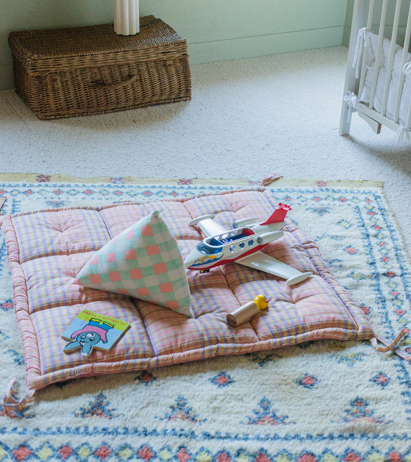 Tapis D'Éveil - Nido Bonjour - Gaze De Coton - Rainbow Et Rose - Enfant