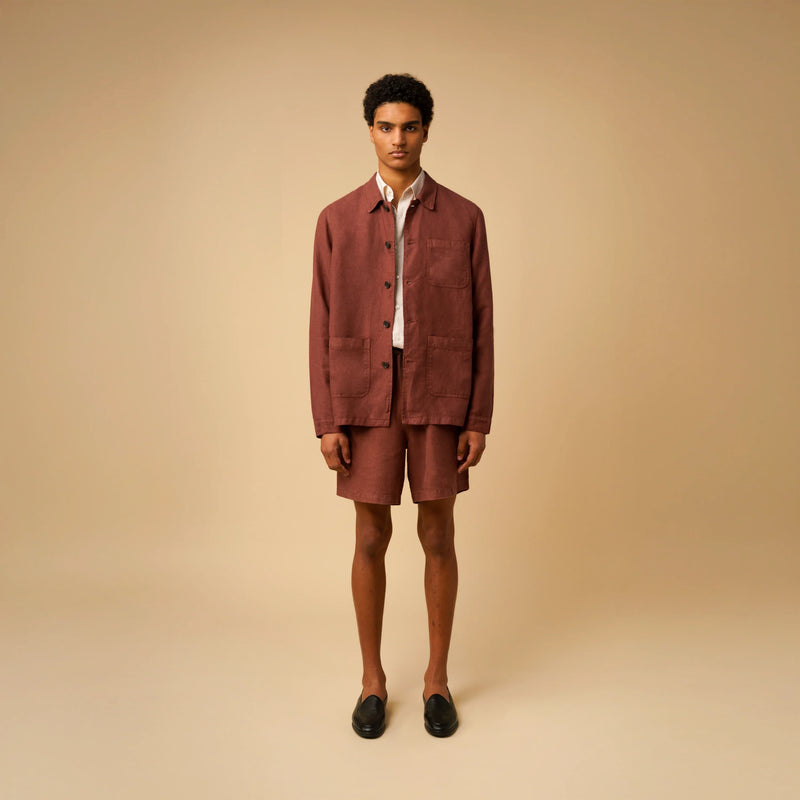 Veste Linen Work Clay
