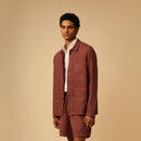 Veste Linen Work Clay