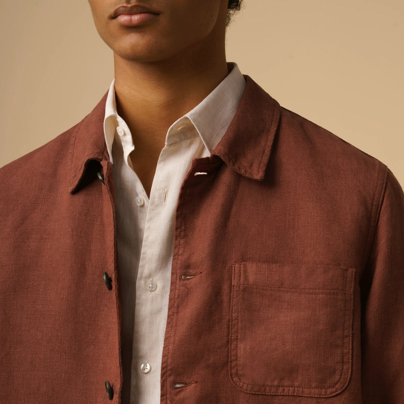 Veste Linen Work Clay