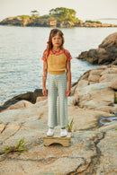 Camiseta con cuello bandana patchwork melón - Selección Misha & Puff disponible en www.amaetc.com, concept store ecológico para niños