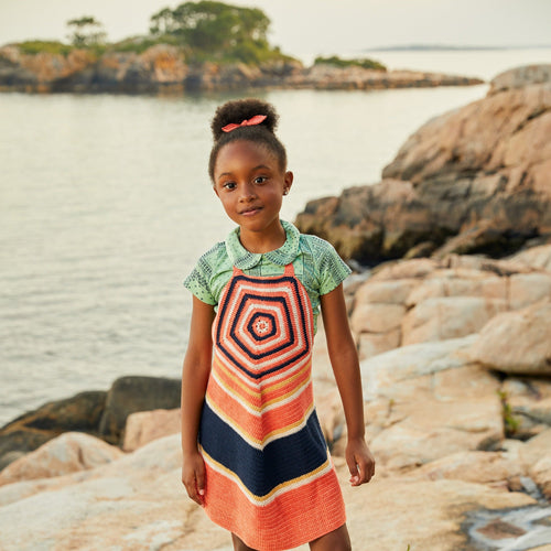 Camiseta con cuello, bandana patchwork de guisantes - Selección Misha & Puff disponible en www.amaetc.com, tienda conceptual ecológica para niños