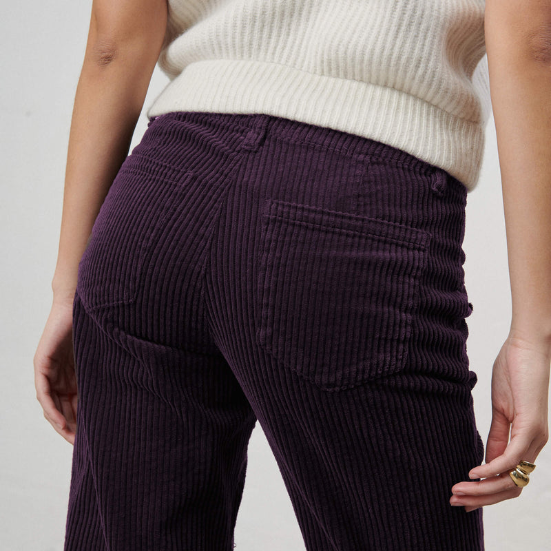 Pantalon Nina Trendy Corduroy - Prune