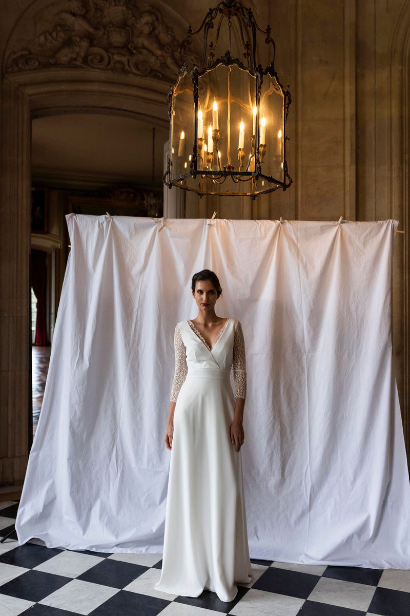 Robe Longue Colette - Blanc Soie