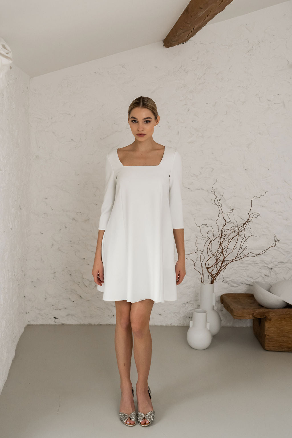 Ray Dress - Ecru