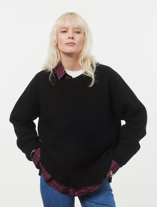 The 100% Recycled Wool Wooly Sweater Black Black Coffee