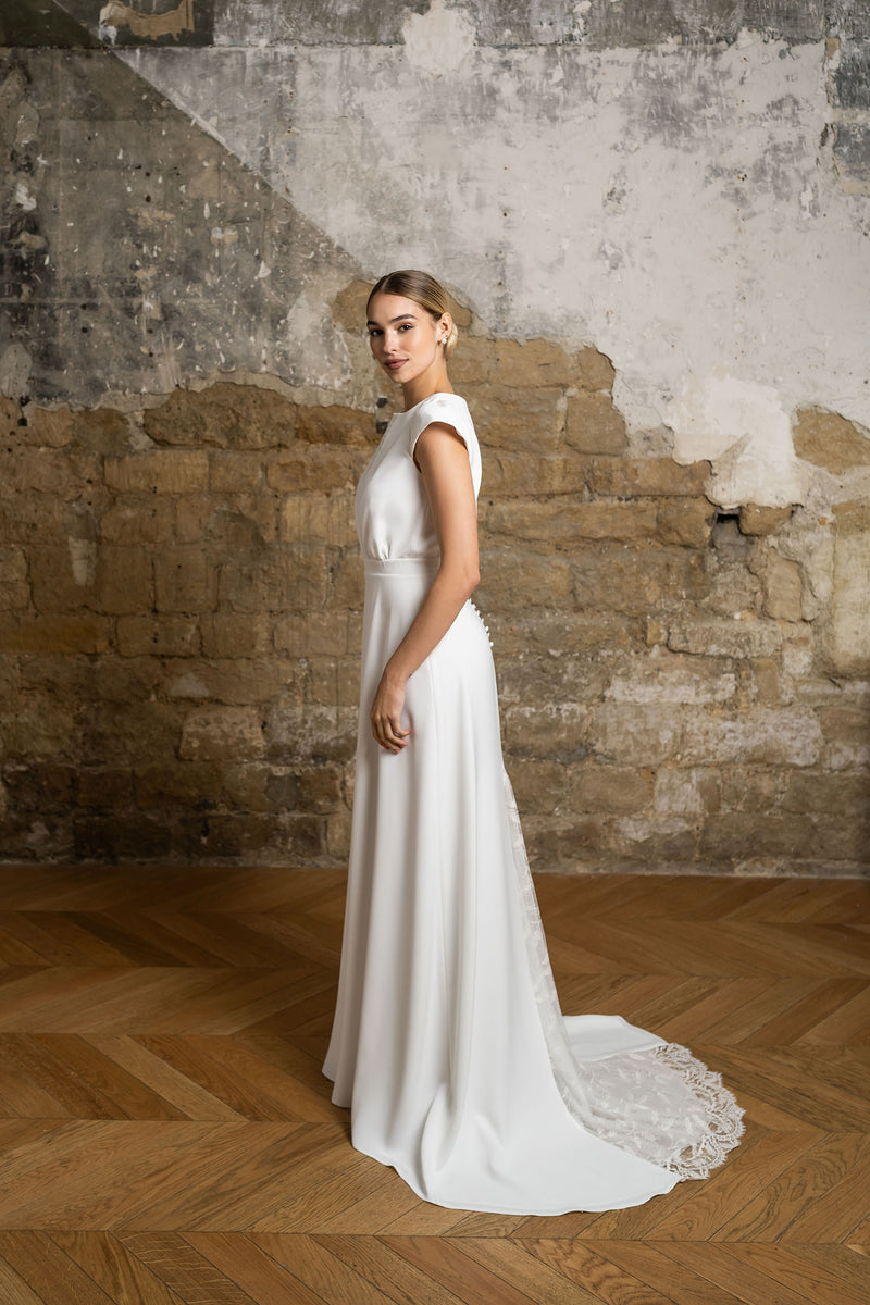 Robe Longue Agathe - Blanc Soie