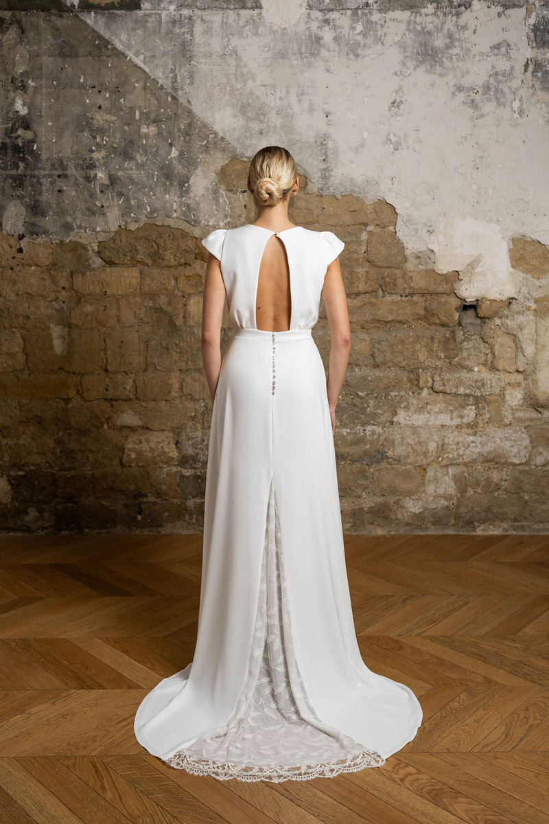 Robe Longue Agathe - Blanc Soie