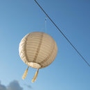 Juego de 3 farolillos chinos farol solar crema boda festiva LED blanco cálido HIMALAYA ∅30cm - REDDECO.com