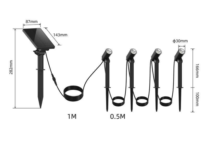 Foco Solar - 4X Mini Roundy