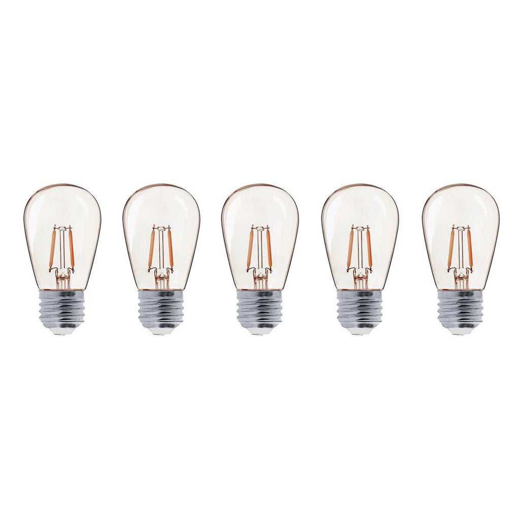 Juego de 5 bombillas LED E27 de filamento vintage blanco cálido compatible con guirnalda PARTY BULB FILAMENT H9cm - REDDECO.com