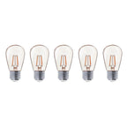 Juego de 5 bombillas LED E27 de filamento vintage blanco cálido compatible con guirnalda PARTY BULB FILAMENT H9cm - REDDECO.com