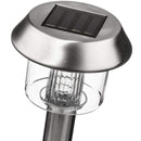 Conjunto de 8 balizas solares de acero inoxidable para plantar para camino de entrada LED blanco ALESIA H39cm - REDDECO.com