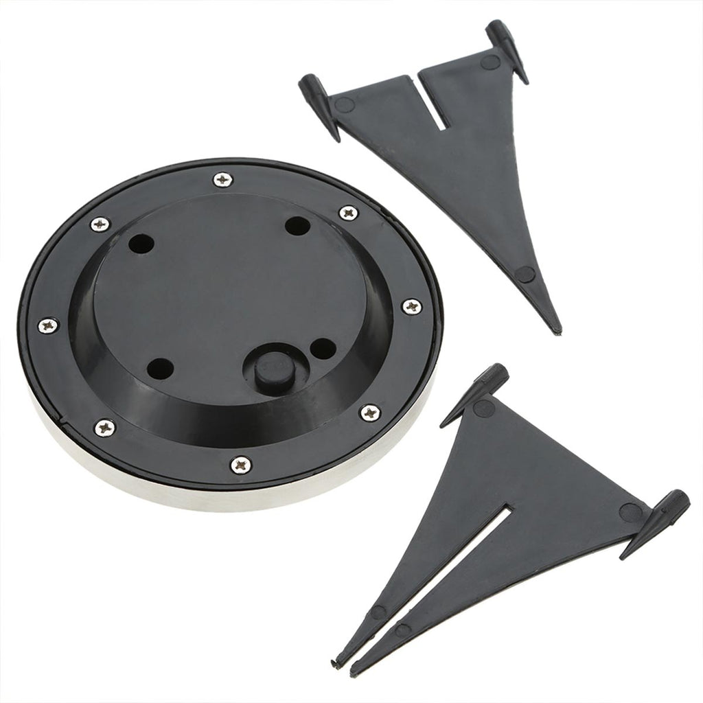 Juego de 8 focos solares redondos de acero inoxidable, empotrables o insertables, blanco LED DECKY ∅12cm - REDDECO.com