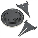Set of 8 round stainless steel solar spotlights, recessed or inserted, white LED DECKY ∅12cm - REDDECO.com