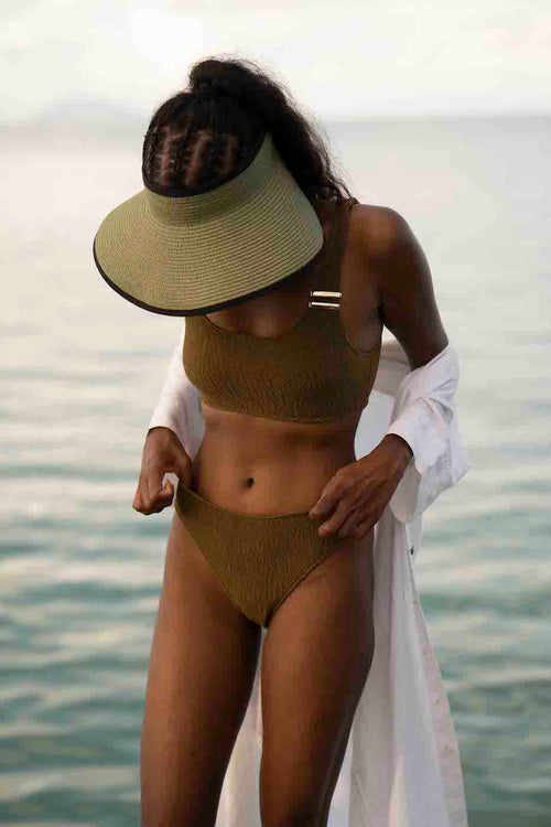 2 Piece Swimsuit Bottoms - Noor - Khaki