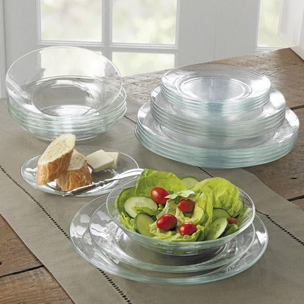 Set of 6 Lys Plates - Transparent - 19cm