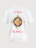 T-Shirt Casablanca White Plafond Orné De Musique Short Sleeve T-Shirt - Bright White