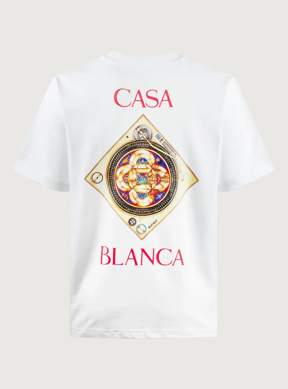 T-Shirt Casablanca White Plafond Orné De Musique Short Sleeve T-Shirt - Bright White