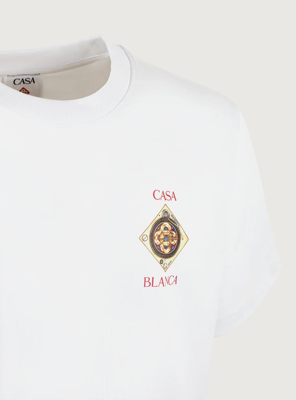 T-Shirt Casablanca White Plafond Orné De Musique Short Sleeve T-Shirt - Bright White