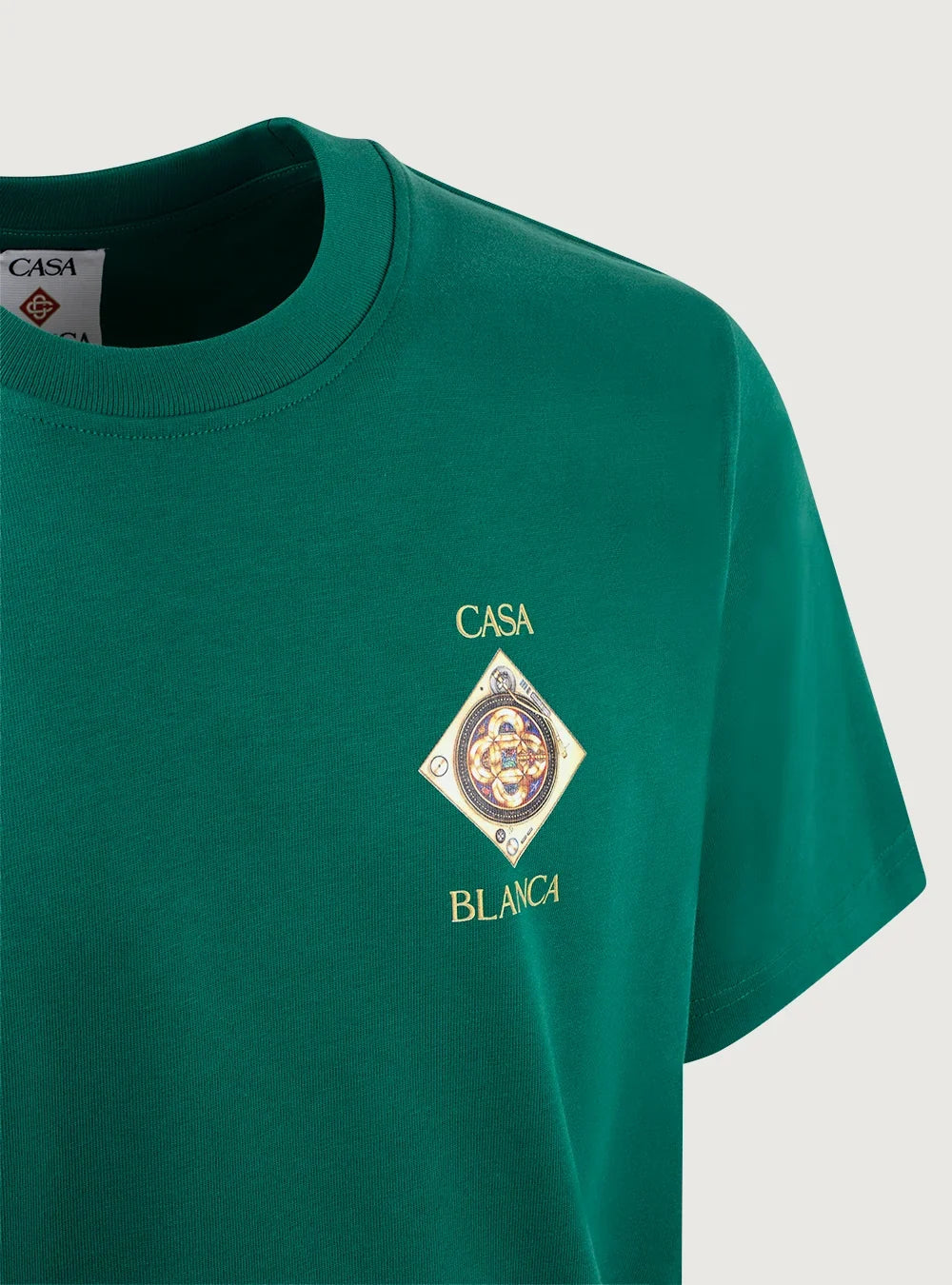 T-Shirt Casablanca Green Plafond Orné De Musique Short Sleeve T-Shirt - Evergreen