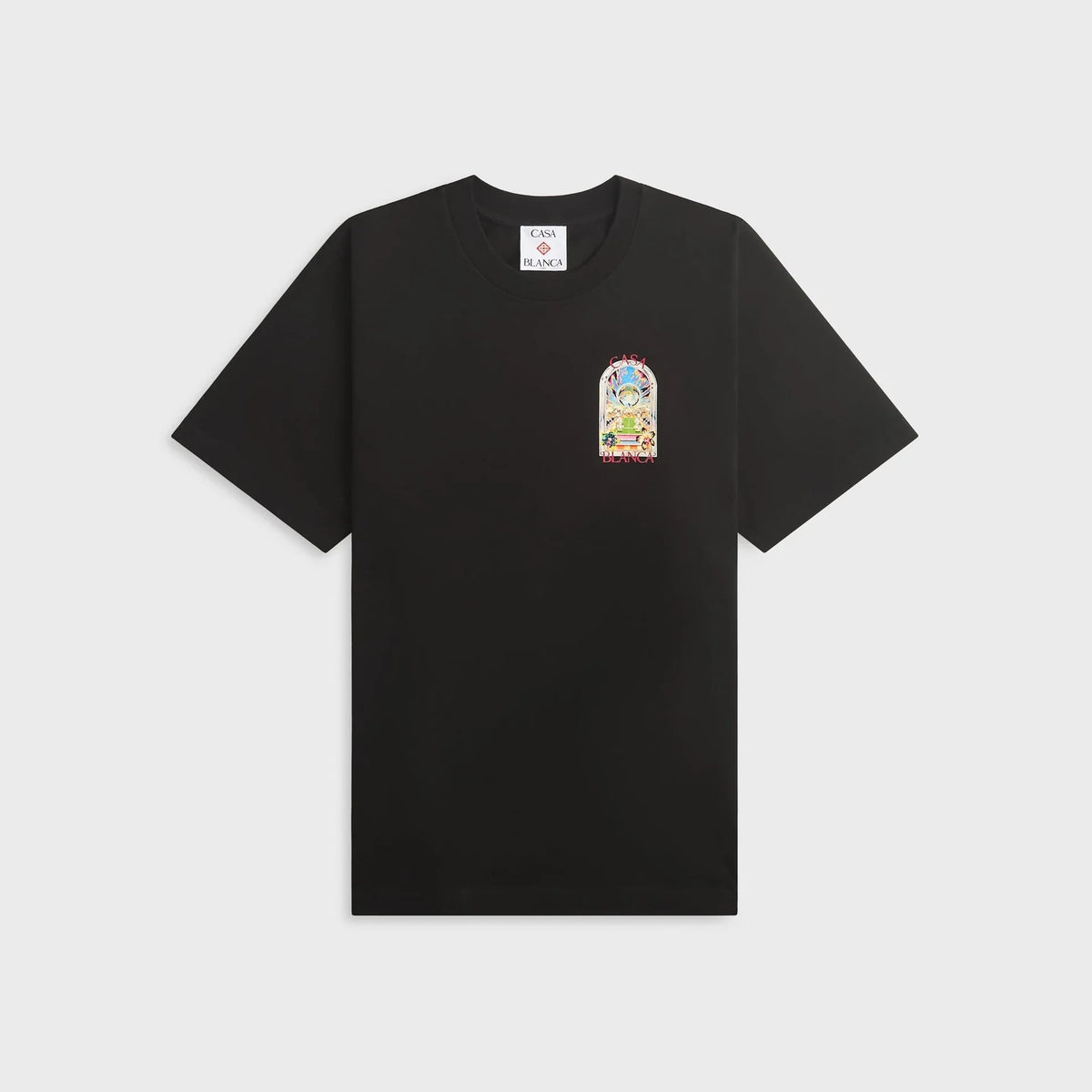 T-Shirt Casablanca Black Tennis Landscape Short Sleeve T-Shirt - Black