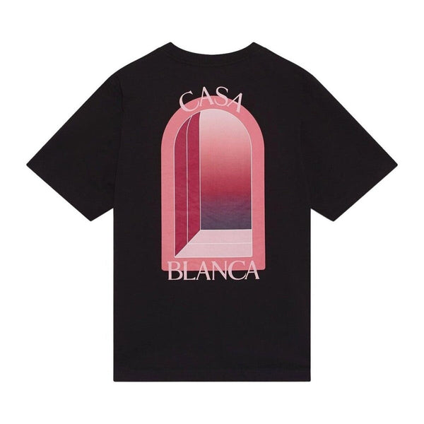 T-shirt Casablanca Black & Pink Arches met korte mouwen - Black