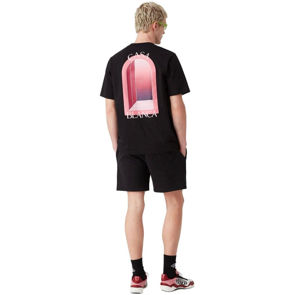 Casablanca Black & Pink Arches T-shirt med kort ärm - Svart