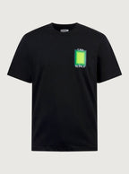 T-Shirt Casablanca Square Logo a Maniche Corte - Black