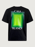 T-Shirt Casablanca Square Logo a Maniche Corte - Black