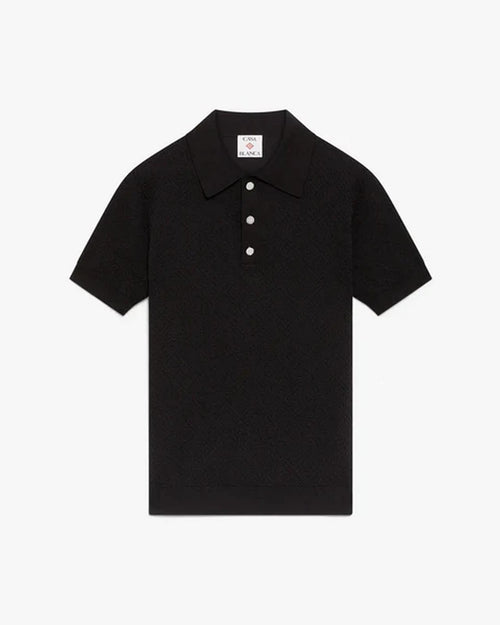 Casablanca - Polo Pointelle con monograma