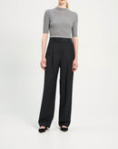 Woven - Pleat Trouser B - New Charcoal Melange