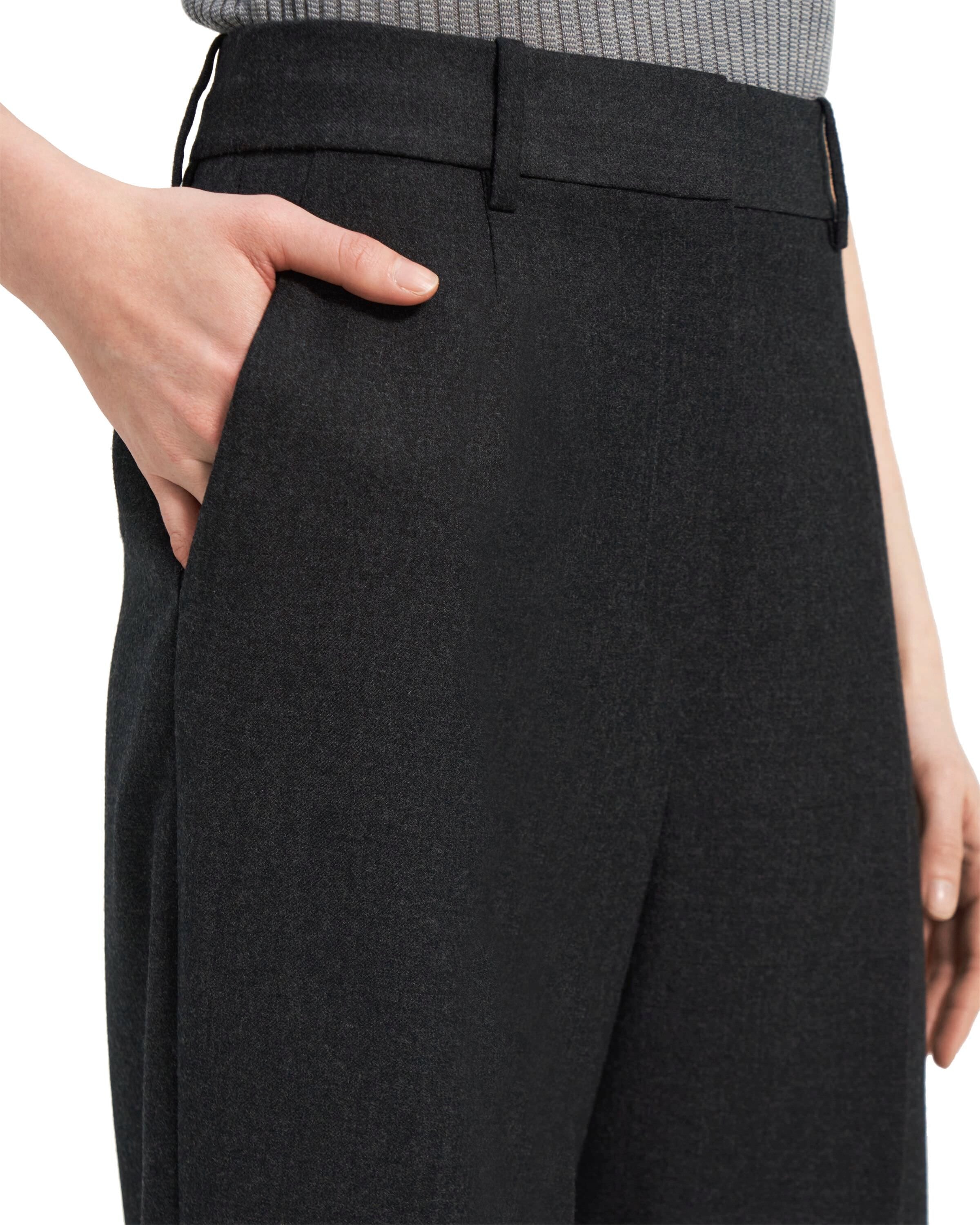 Woven - Pleat Trouser B - New Charcoal Melange