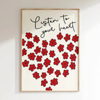 Groovy - Affiche Listen To Your Heart - Rouge