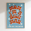 Groovy - Affiche Mom I'M Rich Man - Bleu