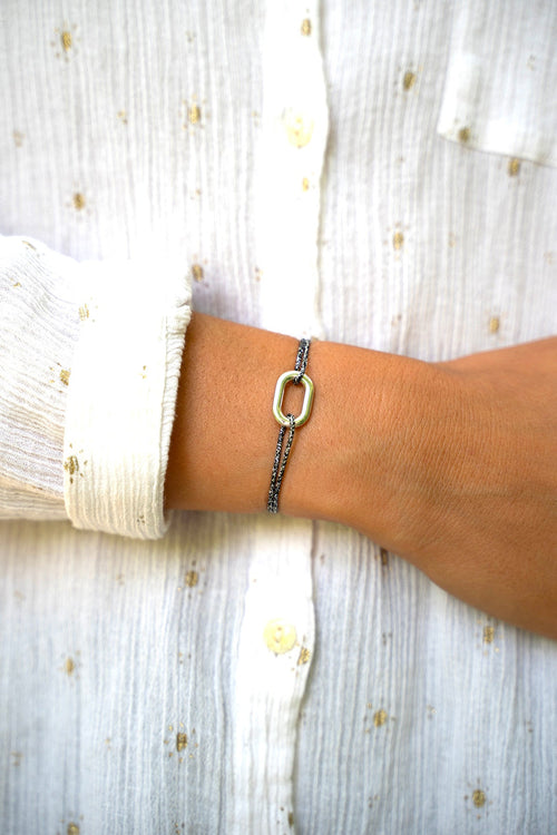 Bracelet Split - Anthracite Pailleté