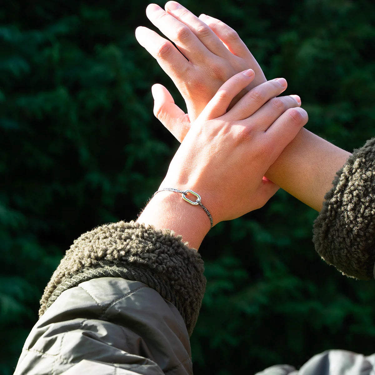 Split Bracelet - Glittery Anthracite